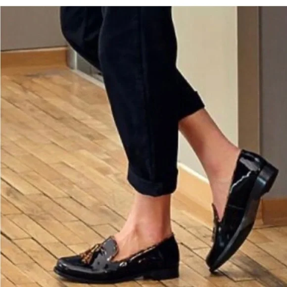 GIROTTI Italian Leather Custom Made Slip On Loafer Suede Leopard Tassel Classic - Picture 6 of 16